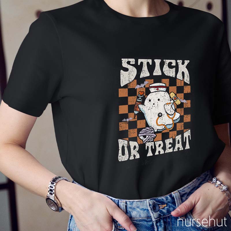 Stick Or Treat Nurse T-Shirt