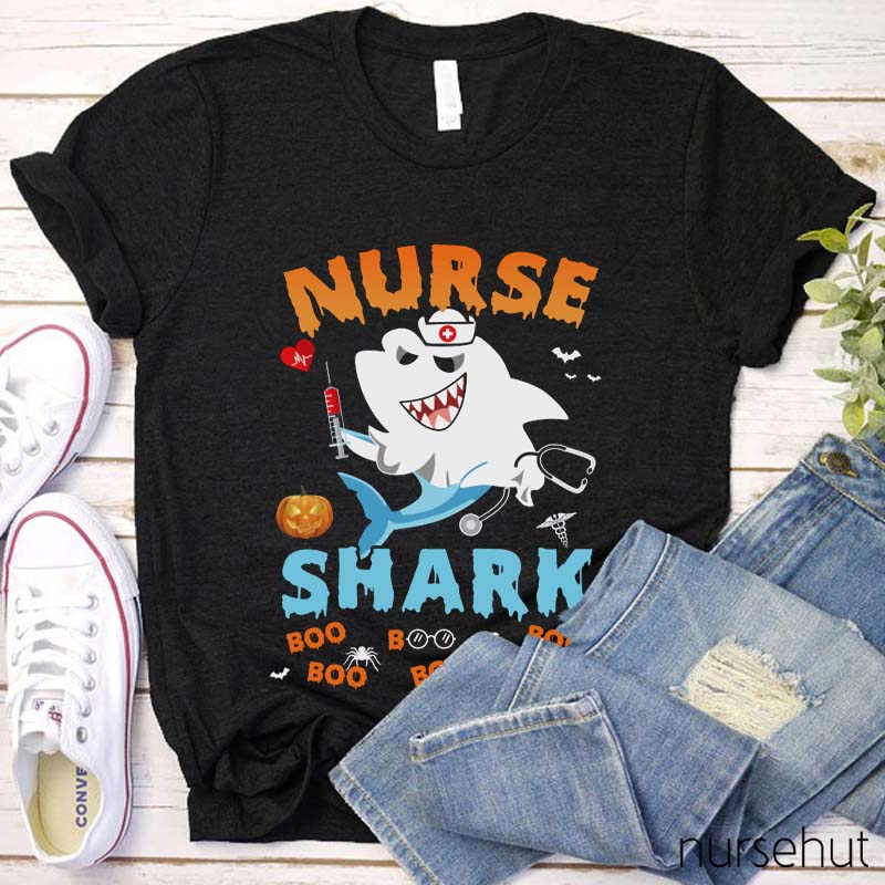 Nurse Shark Boo Boo Boo Nurse T-Shirt