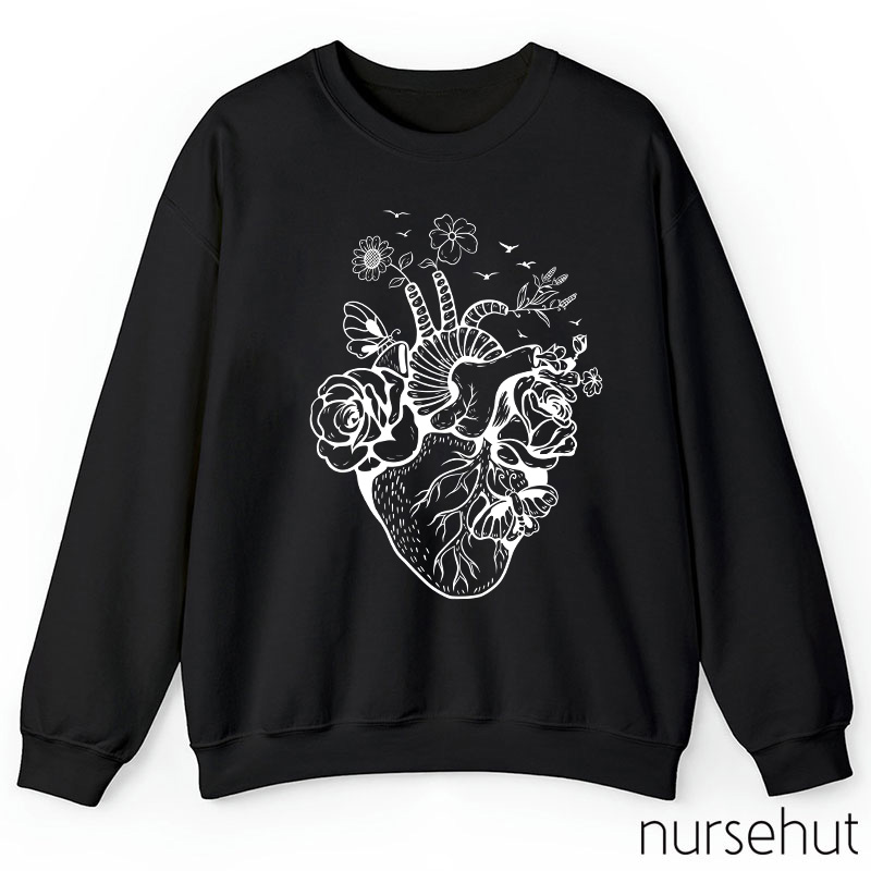 Heart Flower  Nurse Sweatshirt