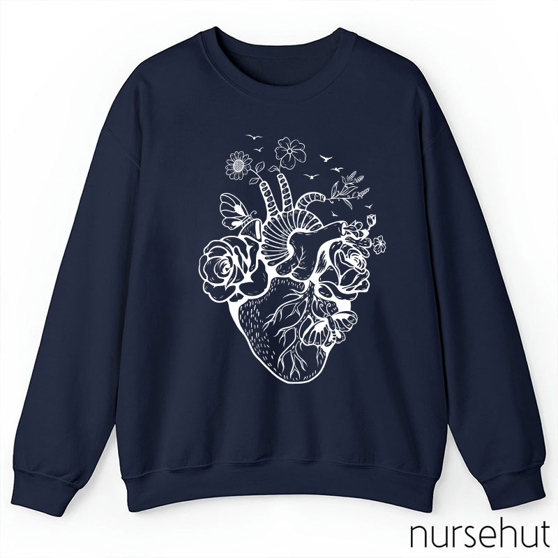Heart Flower  Nurse Sweatshirt