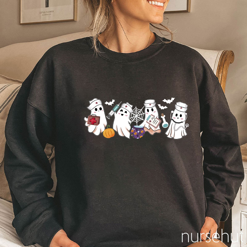 Cute Ghost Nurse Sweatshirt