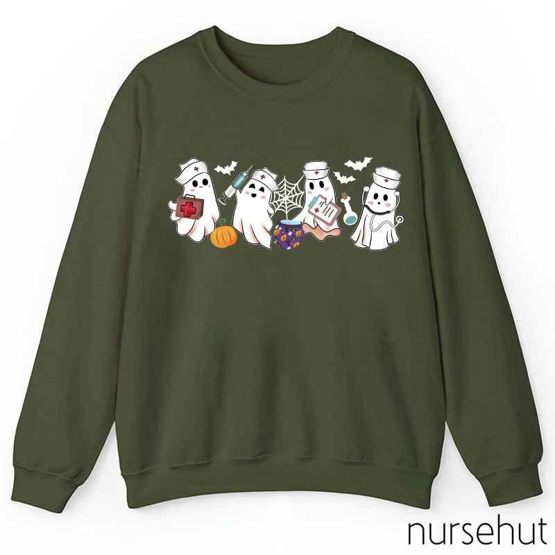 Cute Ghost Nurse Sweatshirt