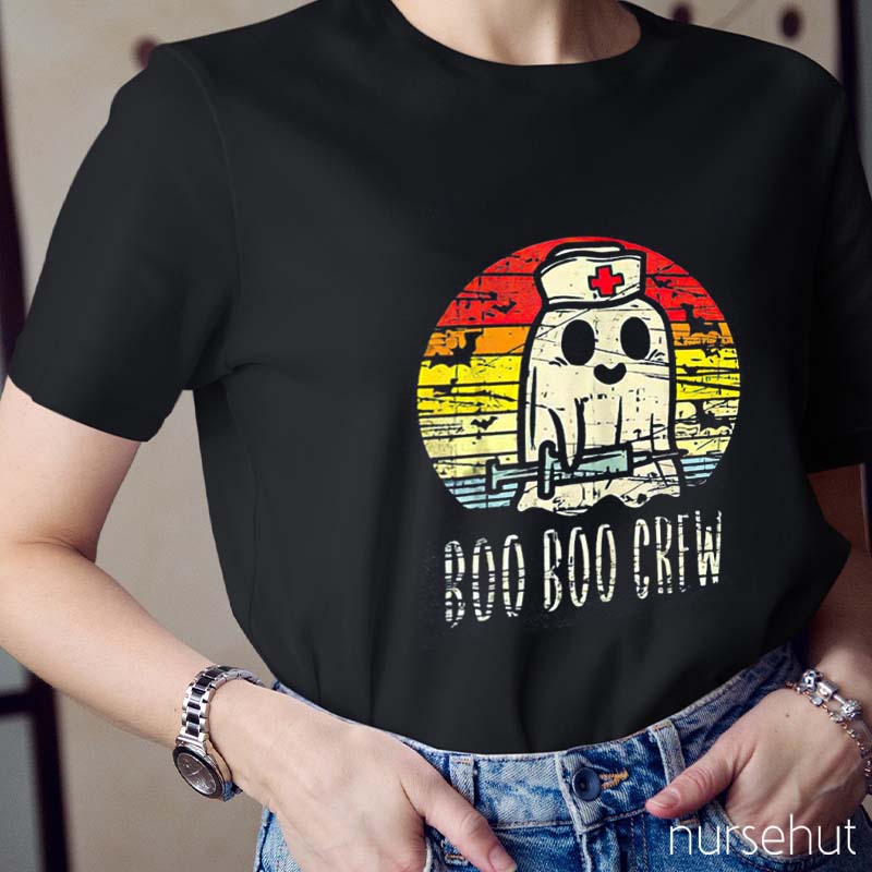 Retro Boo Boo Crew Nurse T-Shirt