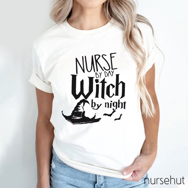 Nurse By Day Witch By Night Nurse T-Shirt