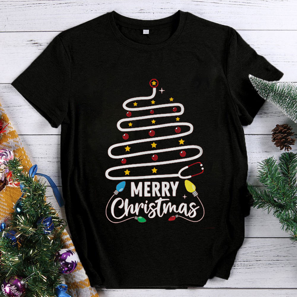 Merry Christmas Christmas Trees Nurse T-Shirt