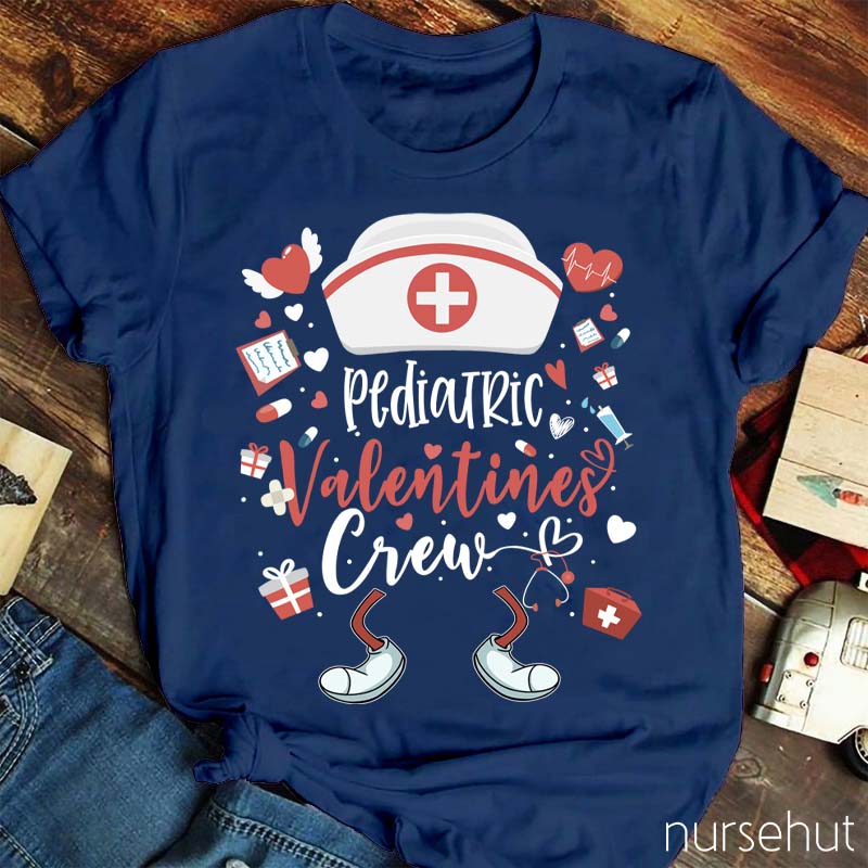 Personalized Department Pediatric Valentines Crew Nurse T-Shirt