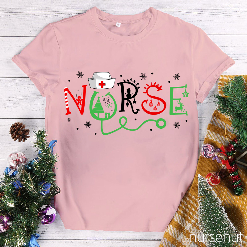 HO HO HO Merry Christmas Nurse T-Shirt