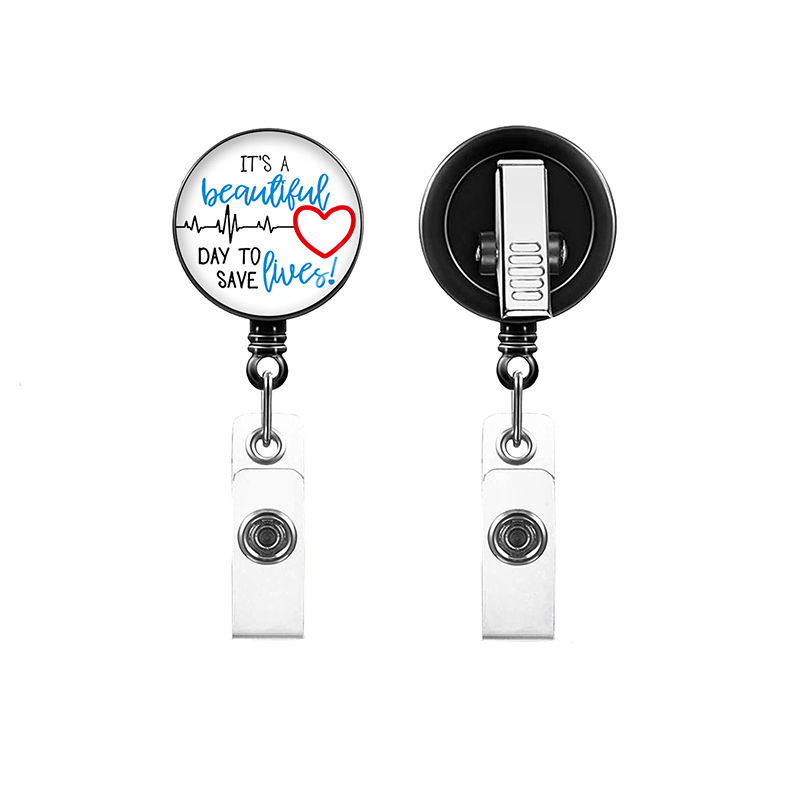 Heart Love Nurse Badge Reel