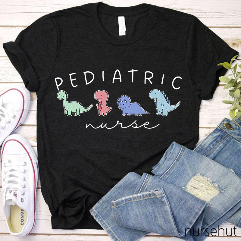 Pediatric Dinosaurs Nurse T-Shirt