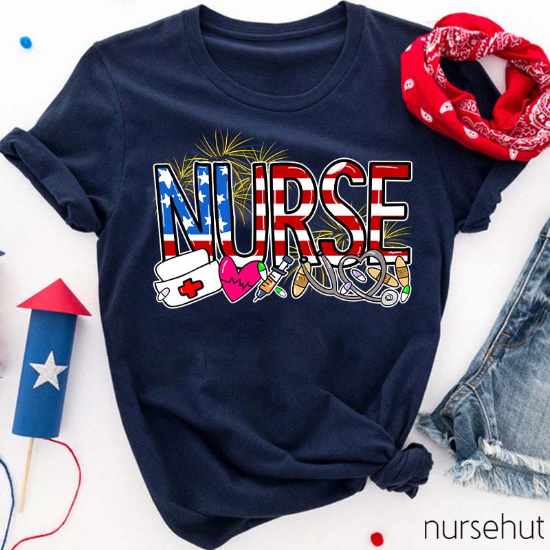 Nurse Fireworks T-Shirt