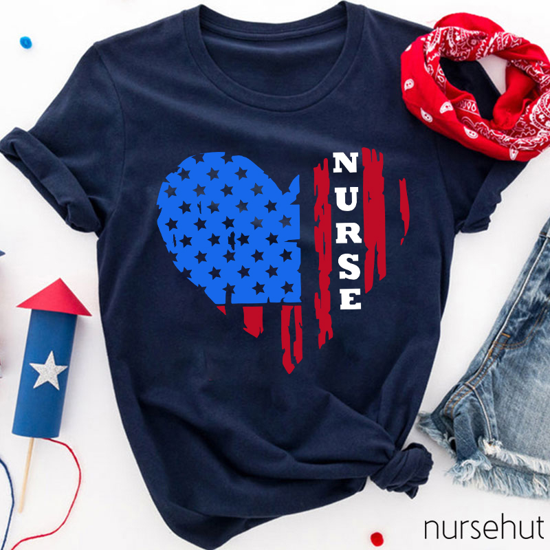 Stars and Stripes Nurse T-Shirt