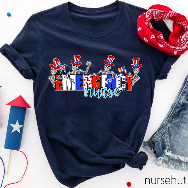 Flat Emergency Nurse T-Shirt