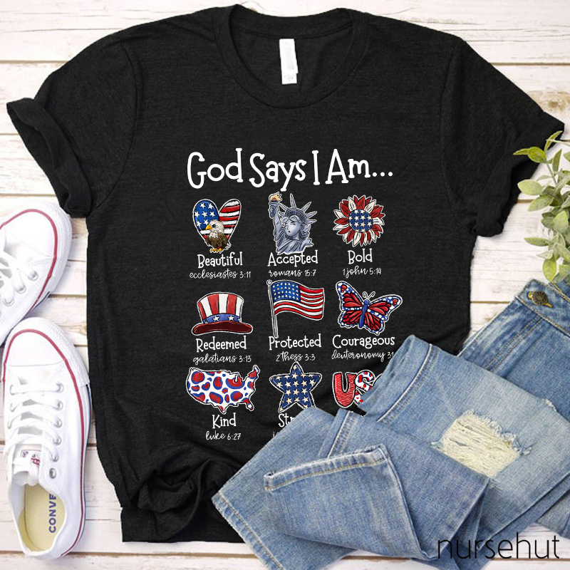 God Says I Am Nurse T-Shirt