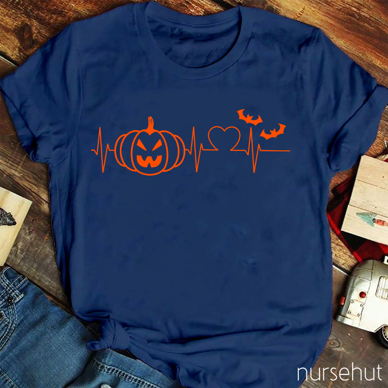 Halloween Heartbeat Nurse T-Shirt