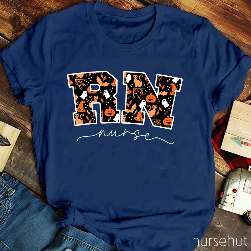 Personalized Happy Halloween Nurse T-Shirt