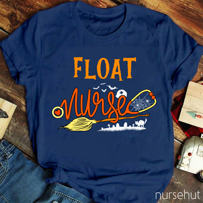 Float Happy Halloween Nurse T-Shirt