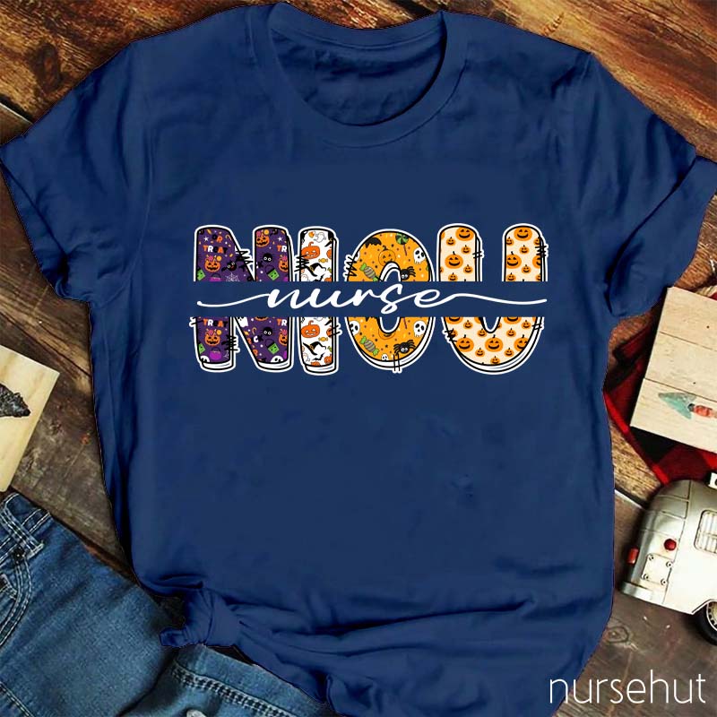 Personalized Happy Halloween Nurse T-Shirt