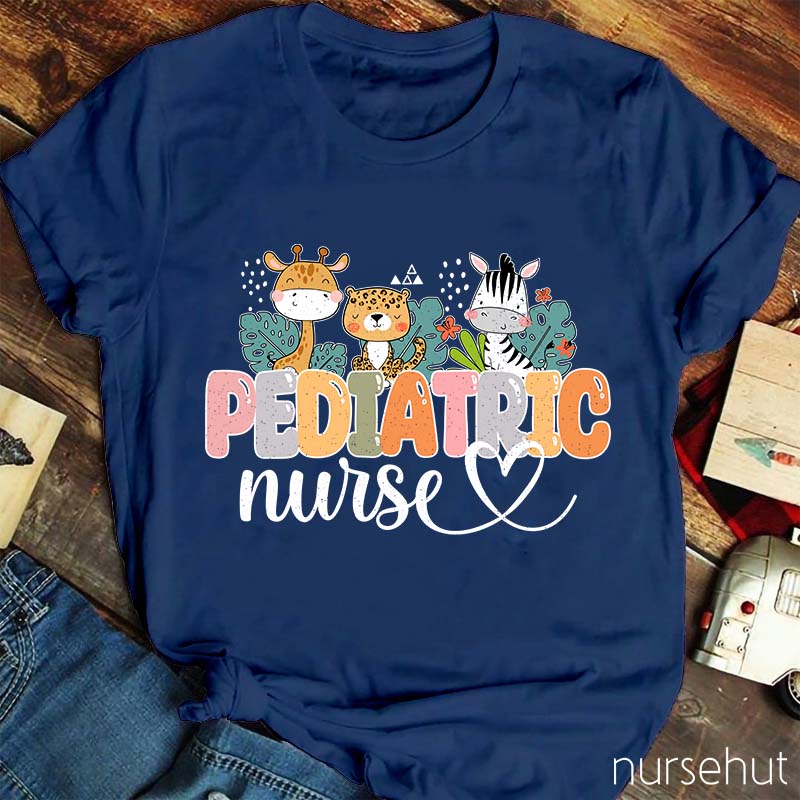Pediatric Cute Animal Nurse T-Shirt