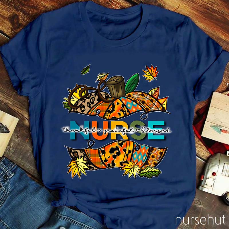 Thankful Grateful Blessed Nurse T-Shirt