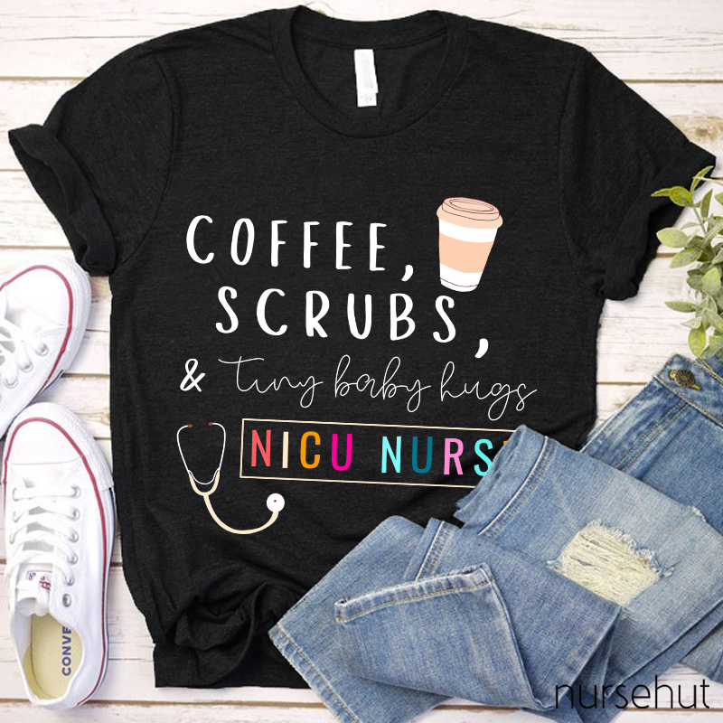 Coffee Scrubs Nurse T-Shirt