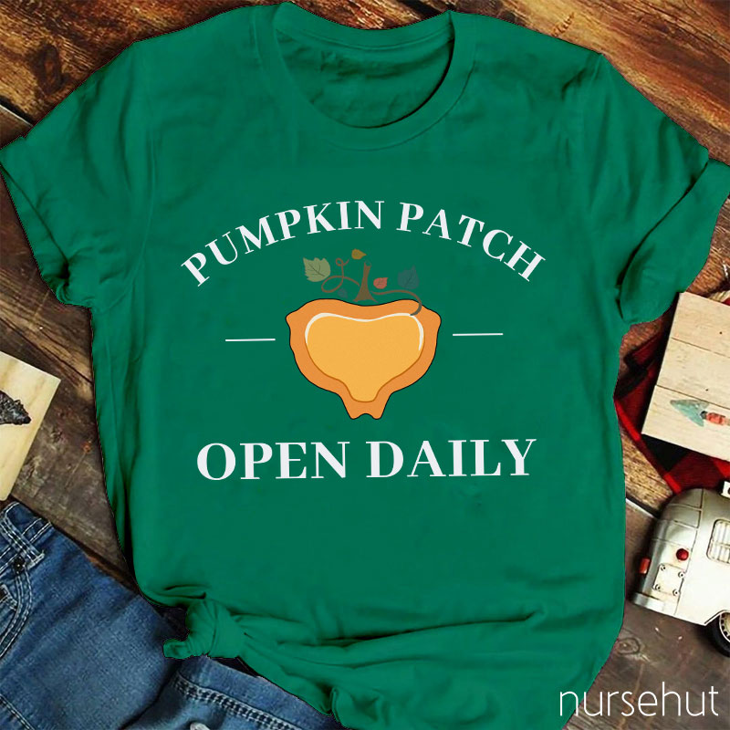 Pumpkin Patch Open Daily Nurse T-Shirt