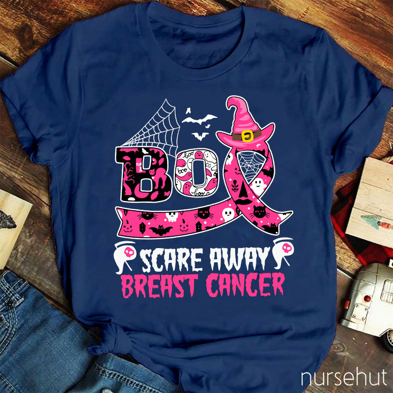 Scare Away Breast Cancer Nurse T-Shirt