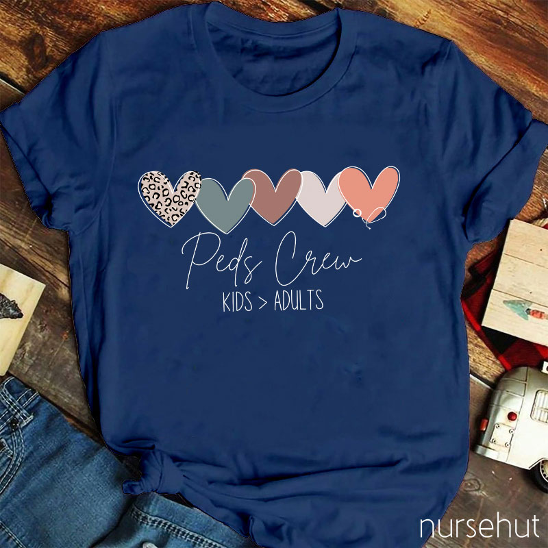 Peds Crew Kids Adults Nurse T-Shirt
