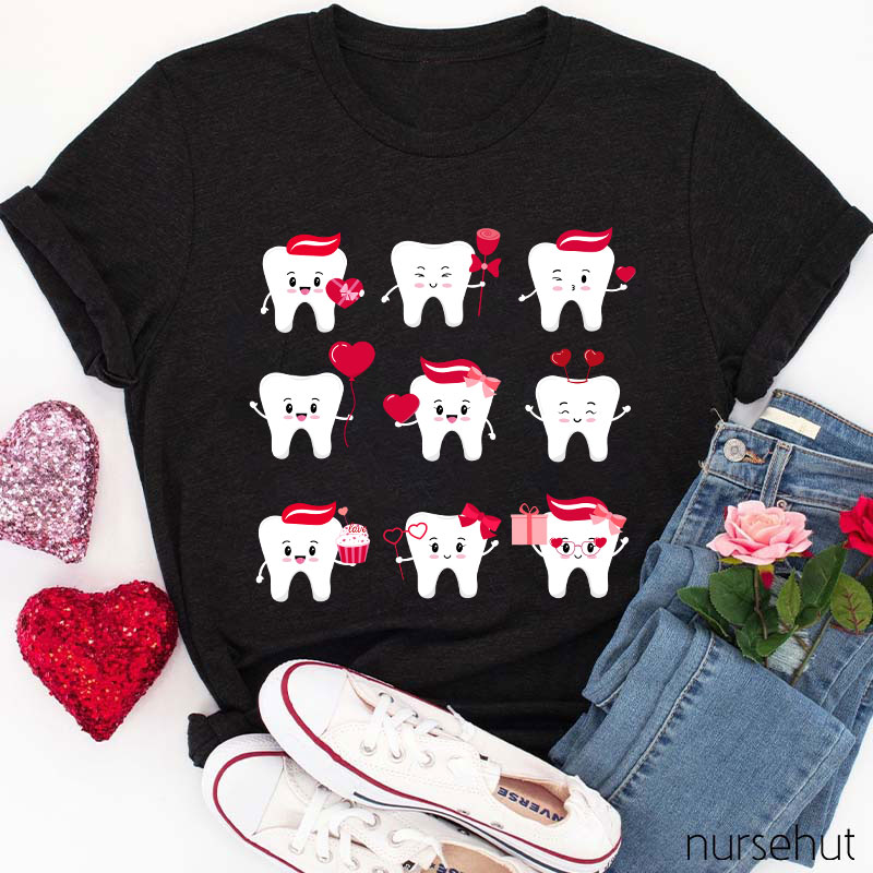 Valentine Teeth Nurse T-Shirt