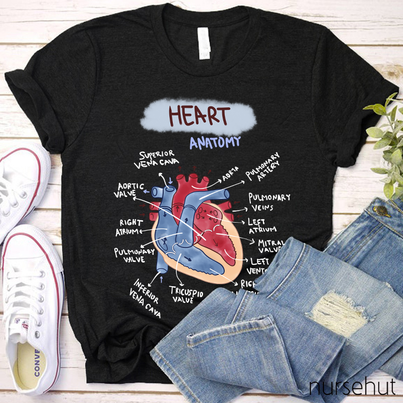 Heart Anatomy Nurse T-Shirt