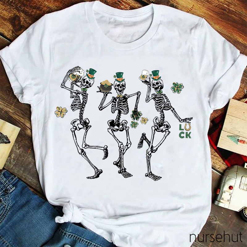 Here They Comes The Skeleton Crew Nurse T-Shirt