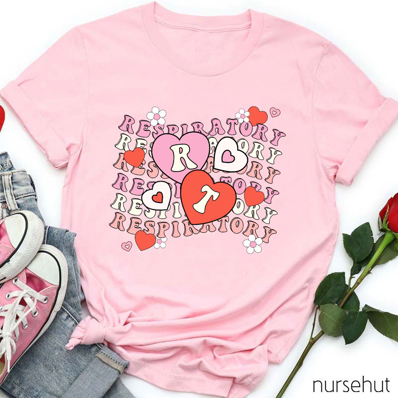 RT Respiratory Valentine Nurse T-Shirt