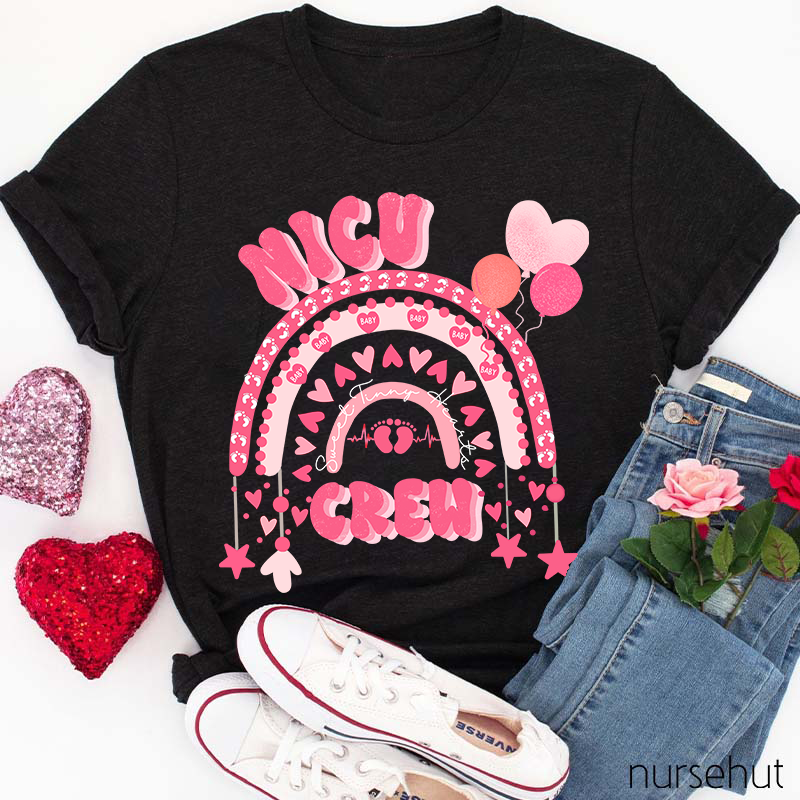 NICU Crew Sweet Tiny Hearts Nurse T-Shirt