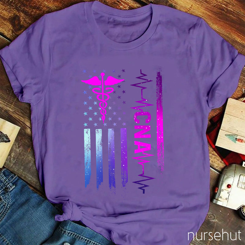 A Glittering Flag Nurse T-Shirt