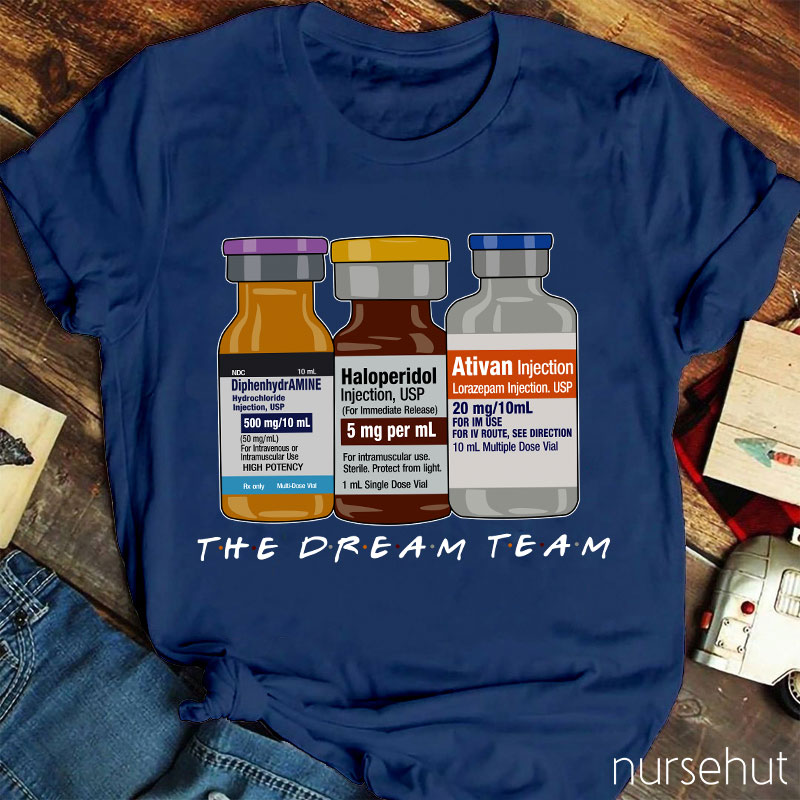 The Dream Team Haloperidol And His Mate Nurse T-Shirt