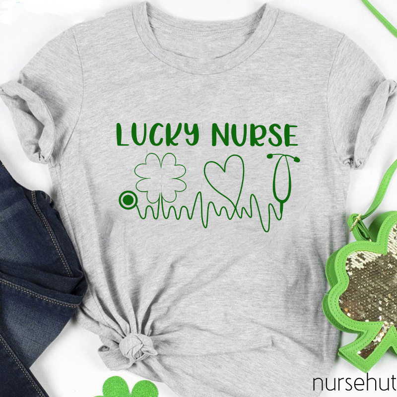 Lucky Nurse Line Drawing Nurse T-Shirt