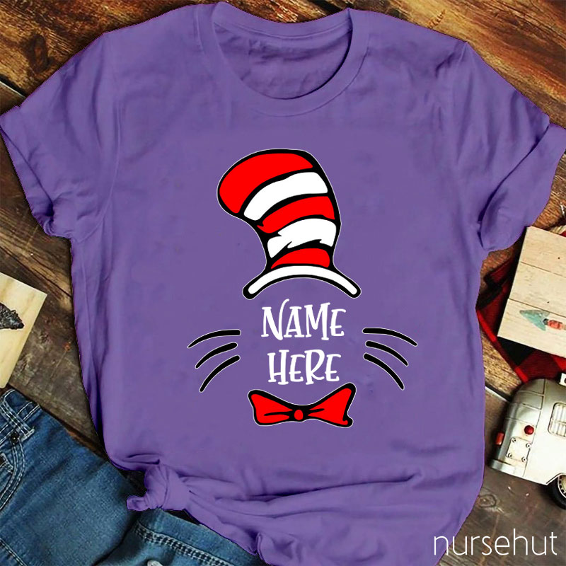 Personalized Teacher Name Cat T-Shirt