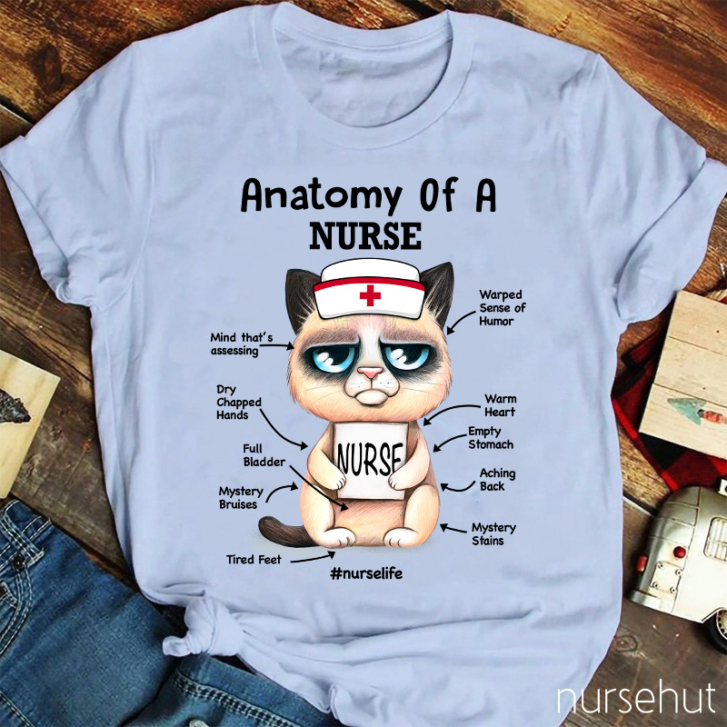 Cat Anatomy Of A Nurse T-Shirt