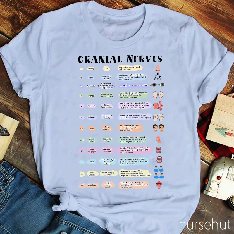 Cranial Nerves Nurse T-Shirt