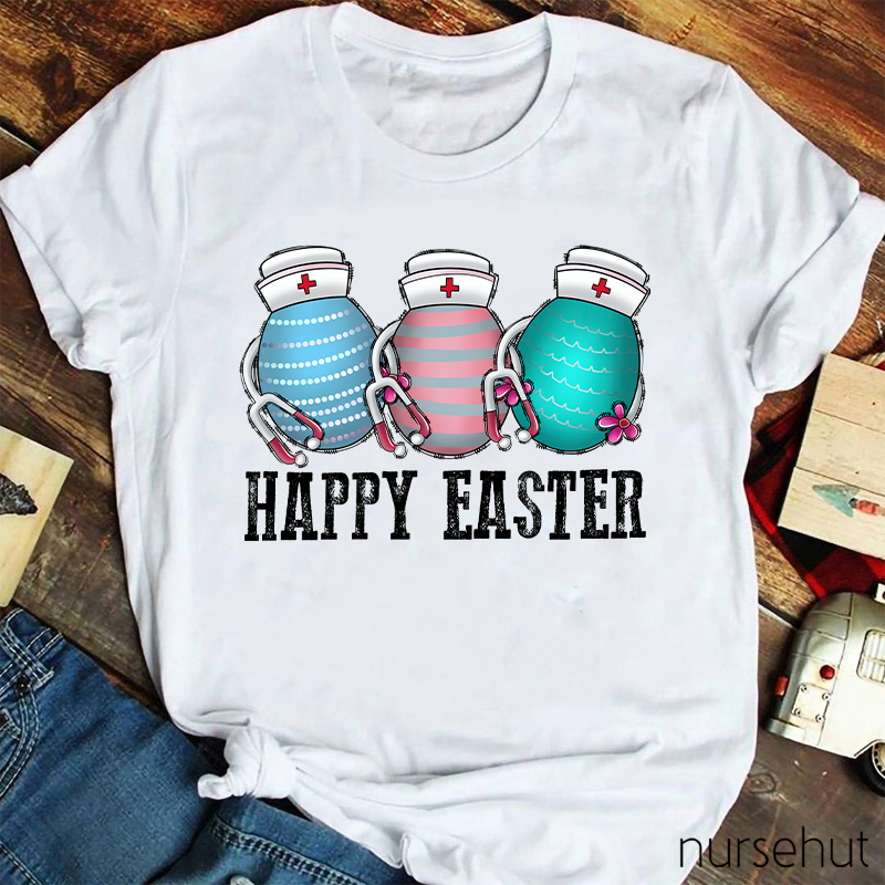 Eggs Wish You A Happy Easter Nurse T-Shirt