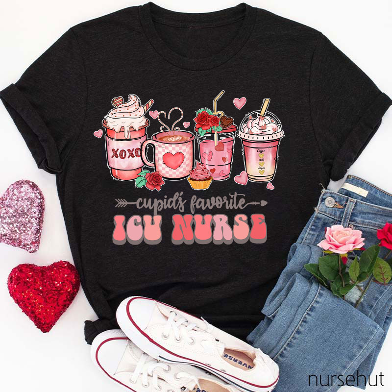 Personalized Cupid's Favorite ICU Nurse T-Shirt