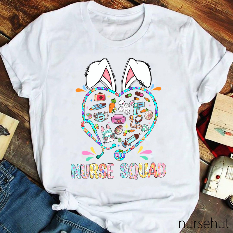 Bunny Nurse Squad Nurse T-Shirt