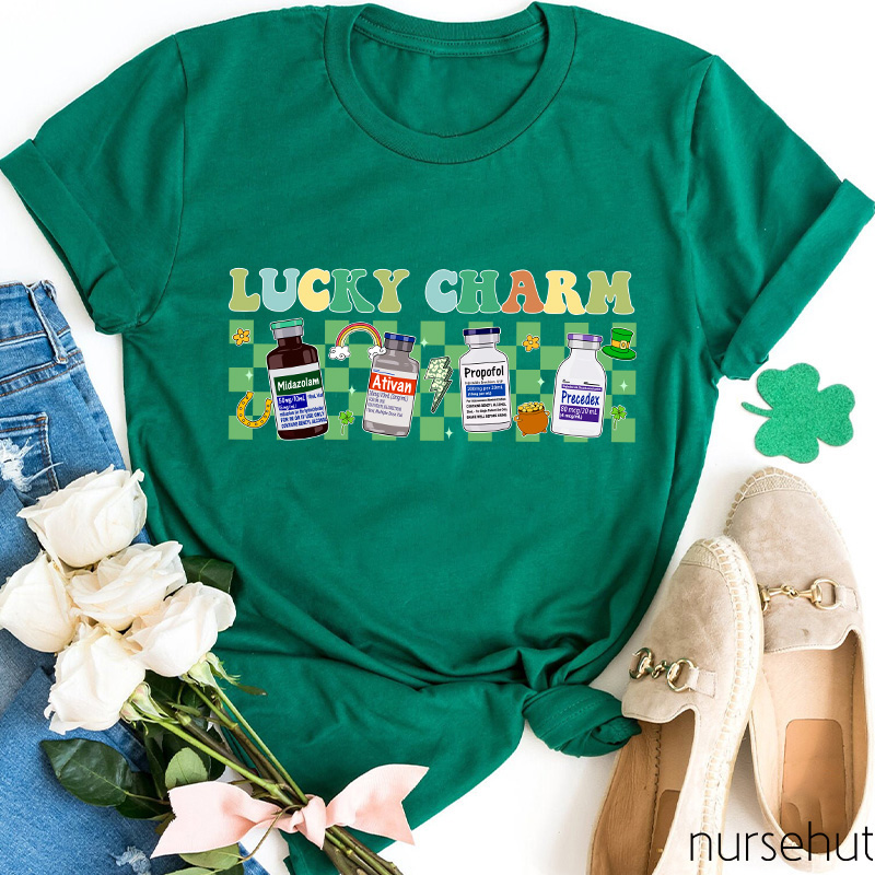 Lucky Charm Midazolam Ativan Propofol Precedex Nurse T-Shirt