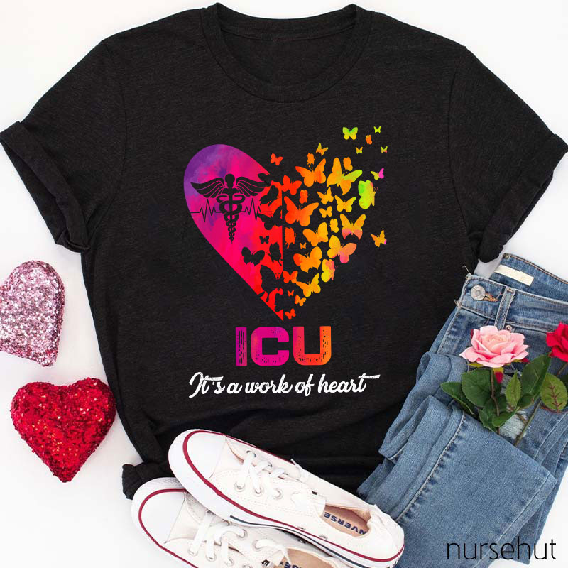 ICU It's A Work Of Heart Nurse T-Shirt