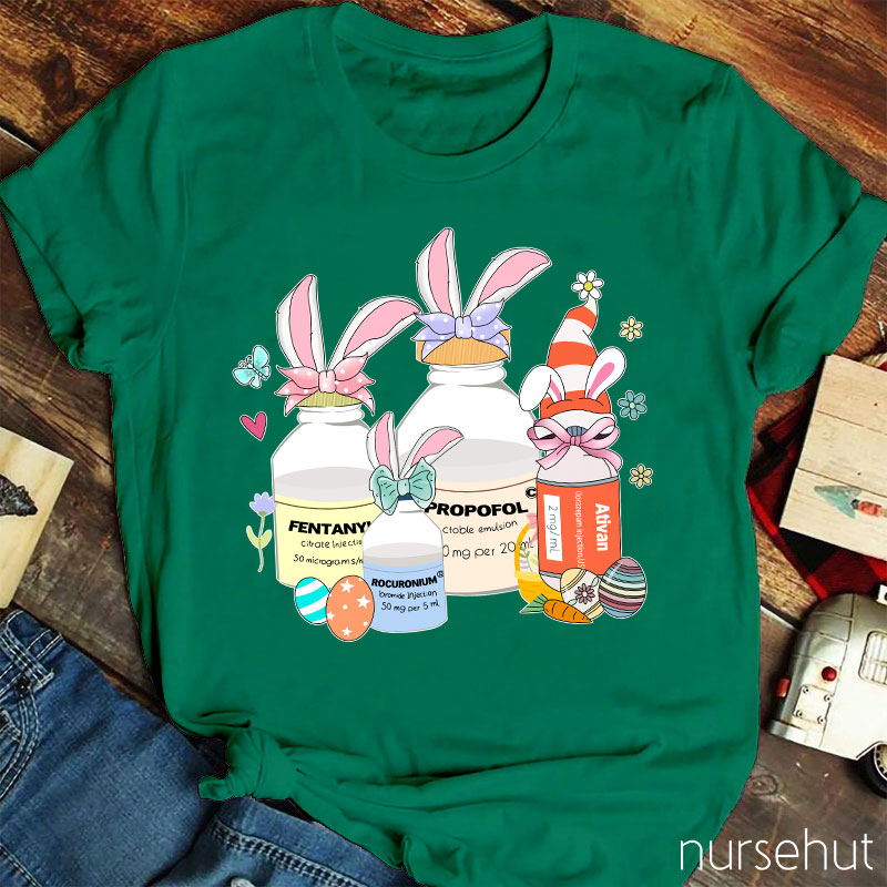 Crna Bunny Crew Nurse T-Shirt