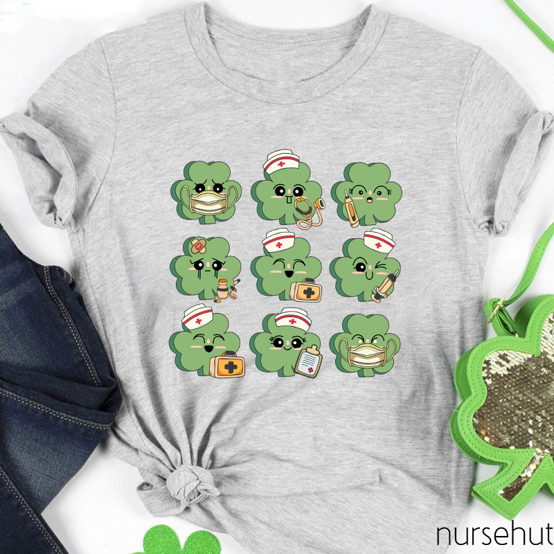 Cute Shamrock Nurse T-Shirt