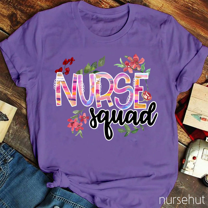 Nurse Squad Flower T-Shirt