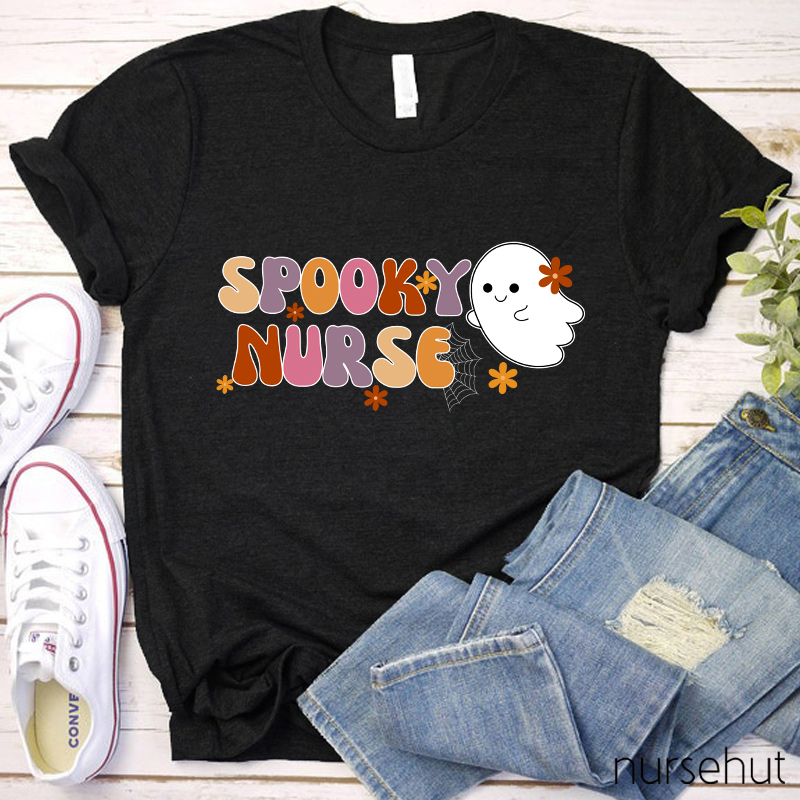 Spooky Nurse Cute Ghost T-Shirt