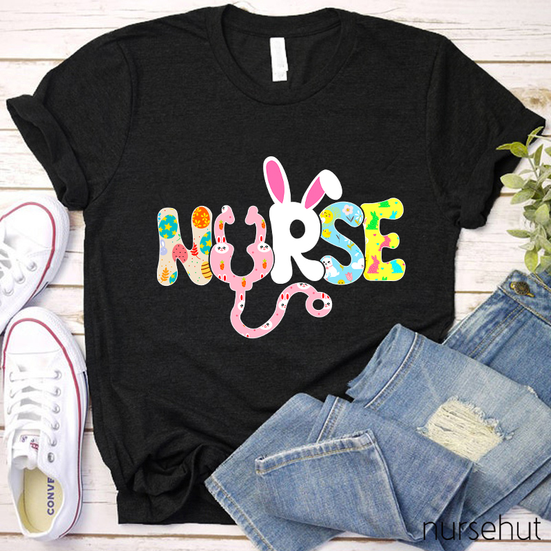 Cute Nurse Bunny Nurse T-Shirt