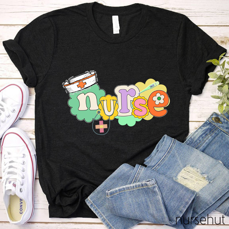 Spring Vibes Cute Nurse T-Shirt