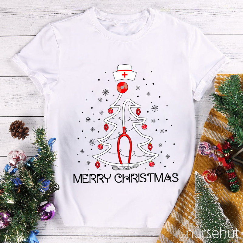 Merry Christmas Nurse's Favorite Day Nurse T-Shirt